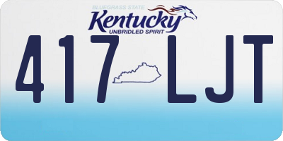 KY license plate 417LJT