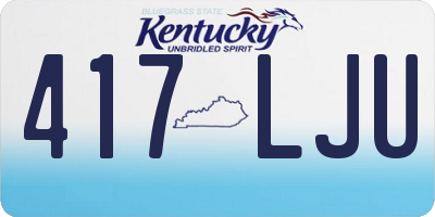 KY license plate 417LJU