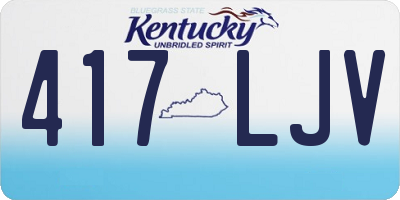 KY license plate 417LJV