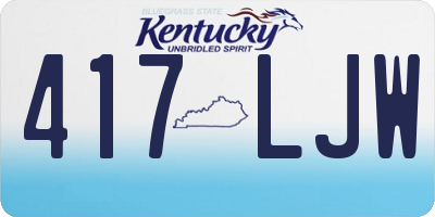 KY license plate 417LJW
