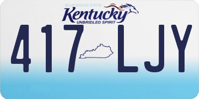 KY license plate 417LJY