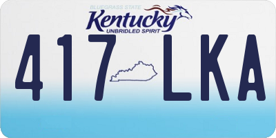KY license plate 417LKA