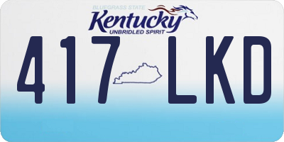 KY license plate 417LKD