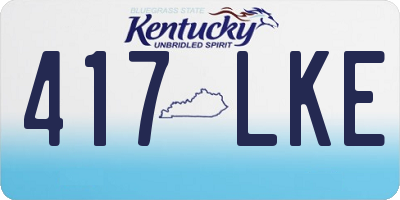 KY license plate 417LKE