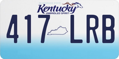 KY license plate 417LRB