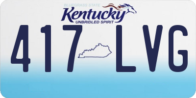 KY license plate 417LVG