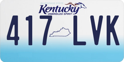 KY license plate 417LVK