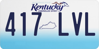 KY license plate 417LVL