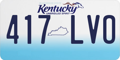 KY license plate 417LVO