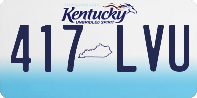 KY license plate 417LVU