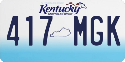 KY license plate 417MGK