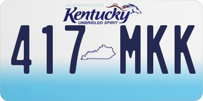 KY license plate 417MKK