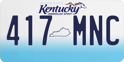 KY license plate 417MNC