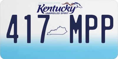 KY license plate 417MPP
