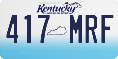 KY license plate 417MRF