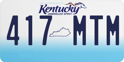 KY license plate 417MTM