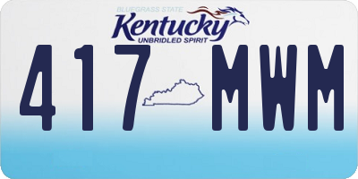 KY license plate 417MWM