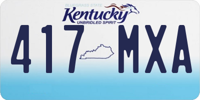KY license plate 417MXA