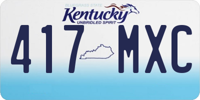 KY license plate 417MXC