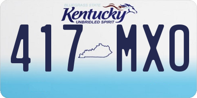 KY license plate 417MXO