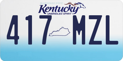 KY license plate 417MZL
