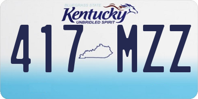 KY license plate 417MZZ