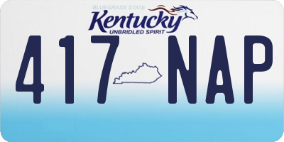 KY license plate 417NAP