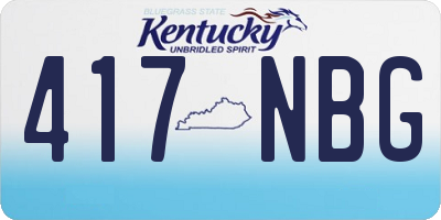 KY license plate 417NBG
