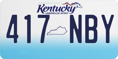 KY license plate 417NBY