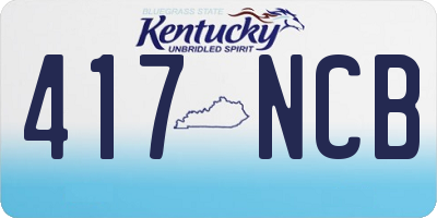KY license plate 417NCB