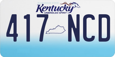 KY license plate 417NCD