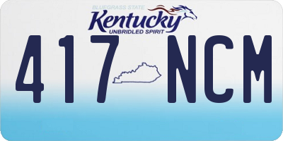 KY license plate 417NCM
