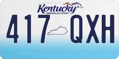 KY license plate 417QXH