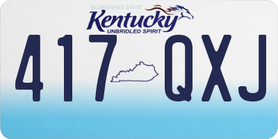 KY license plate 417QXJ