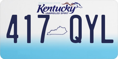 KY license plate 417QYL