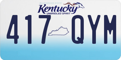 KY license plate 417QYM