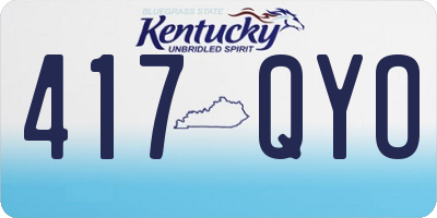 KY license plate 417QYO