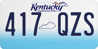 KY license plate 417QZS