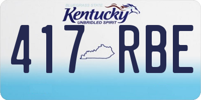 KY license plate 417RBE