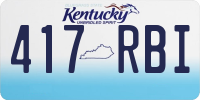KY license plate 417RBI