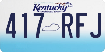 KY license plate 417RFJ