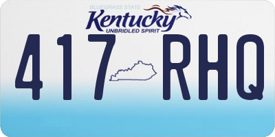 KY license plate 417RHQ