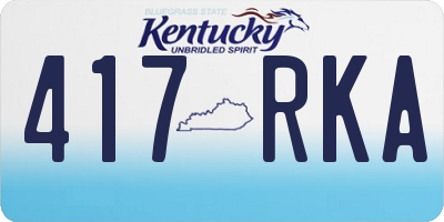 KY license plate 417RKA