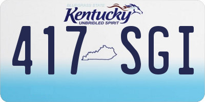 KY license plate 417SGI