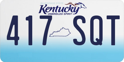 KY license plate 417SQT