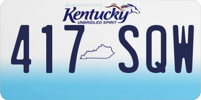 KY license plate 417SQW