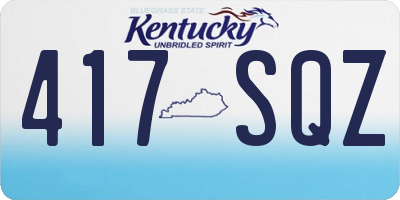 KY license plate 417SQZ