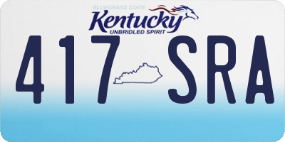 KY license plate 417SRA