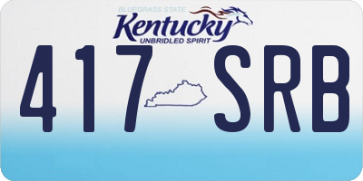 KY license plate 417SRB