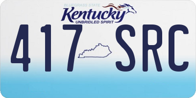 KY license plate 417SRC